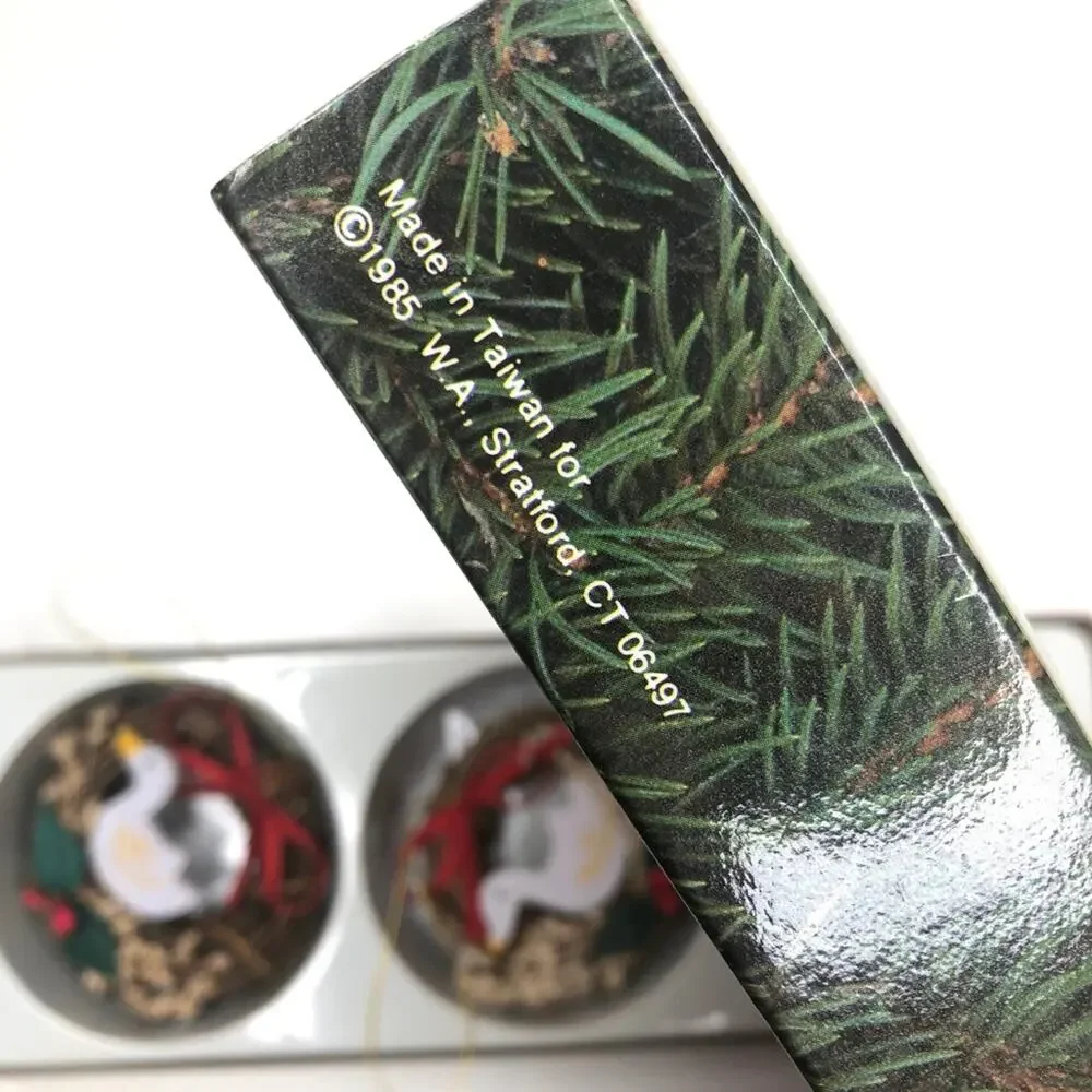 Vintage 1985 Handmade Christmas Mini Wreath Ornaments